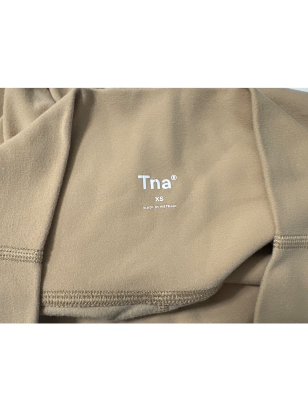 TNA Aritzia High Waist Biker Shorts Nylon Tan 9” Inch Size XS Athletic Biking - Picture 7 of 10